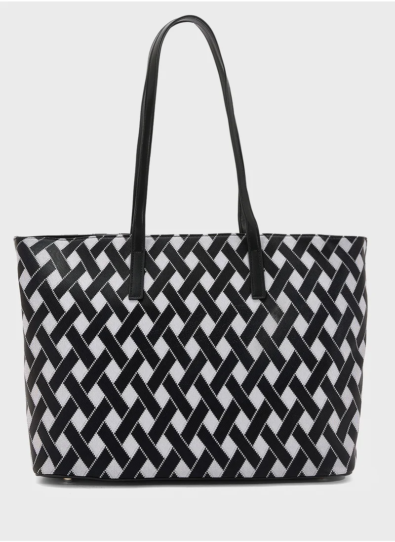 ELLA 3 In 1 Printed Large Tote Bag With Coin Pouch