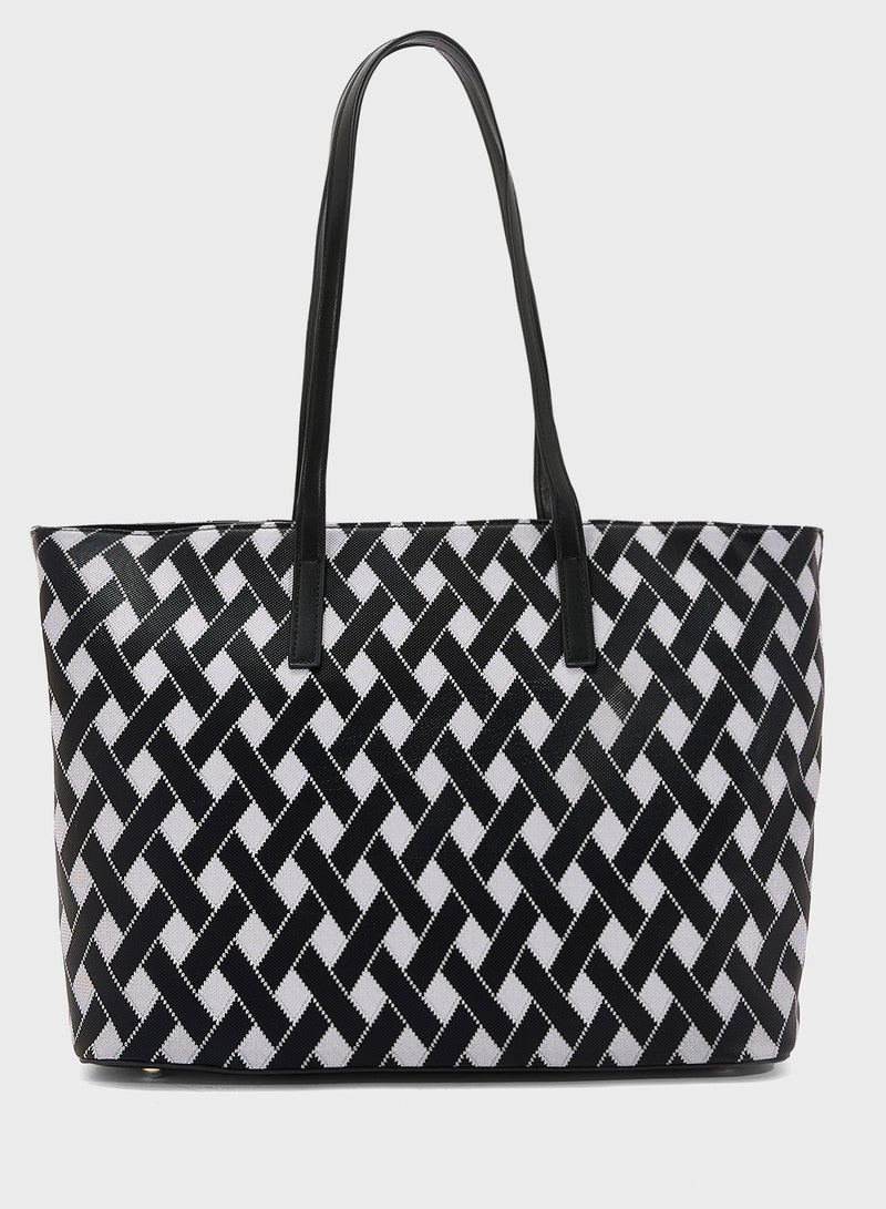 ELLA 3 In 1 Printed Large Tote Bag With Coin Pouch  - Image 1