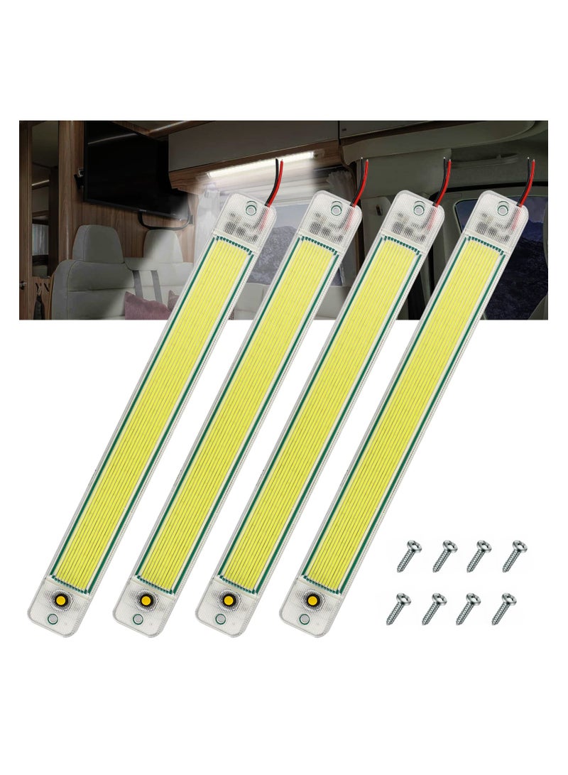 Excefore Car Interior LED Light Bar, Daytime Running COB Strip Lights, 10W DC Led Light Strip with ON/Off Switch for RV Camper Boat Van Enclosed Trailer Car Truck Lorry Cabinet - Image 1