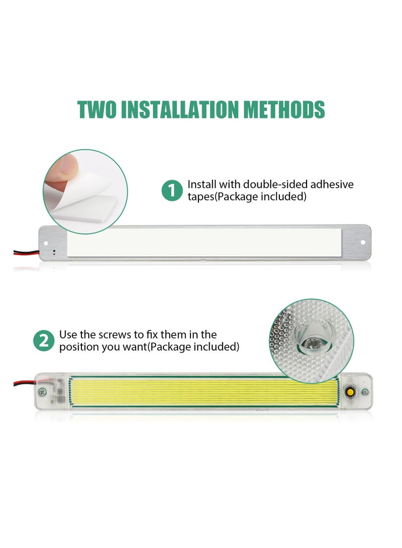 Excefore Car Interior LED Light Bar, Daytime Running COB Strip Lights, 10W DC Led Light Strip with ON/Off Switch for RV Camper Boat Van Enclosed Trailer Car Truck Lorry Cabinet - Image 5