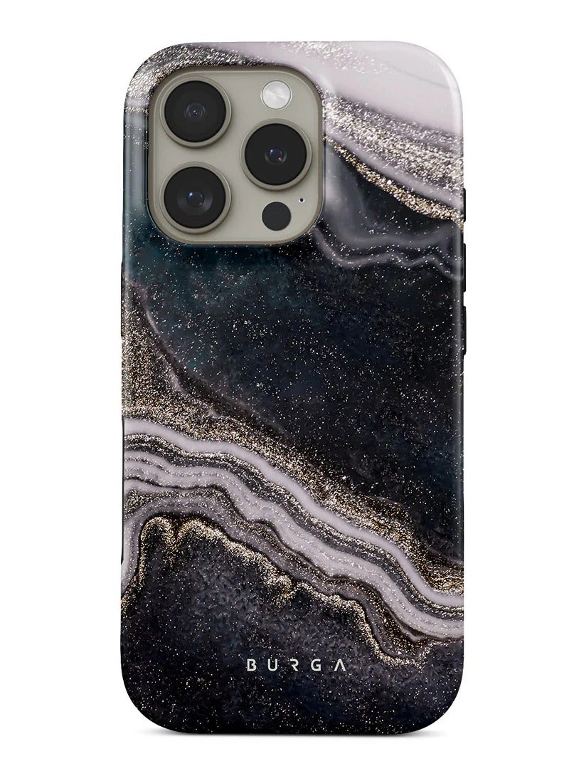 BURGA iPhone 16 pro Case, 2 Piece Hard Shell + TPU Silicone Interior, Shock Absorption, All Port Accessible, Raised Bezel For Screen & Camera Protection, Never Fading HQ Print,Magic Night - Image 1