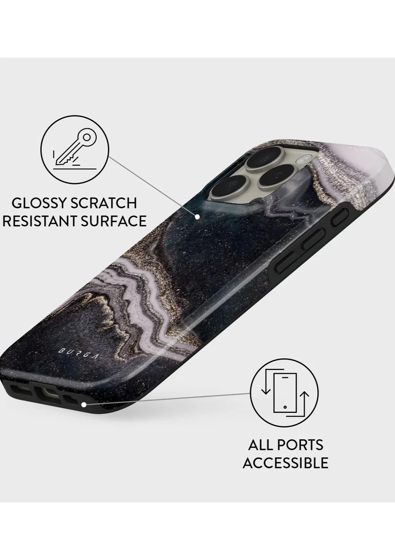 BURGA iPhone 16 pro Case, 2 Piece Hard Shell + TPU Silicone Interior, Shock Absorption, All Port Accessible, Raised Bezel For Screen & Camera Protection, Never Fading HQ Print,Magic Night