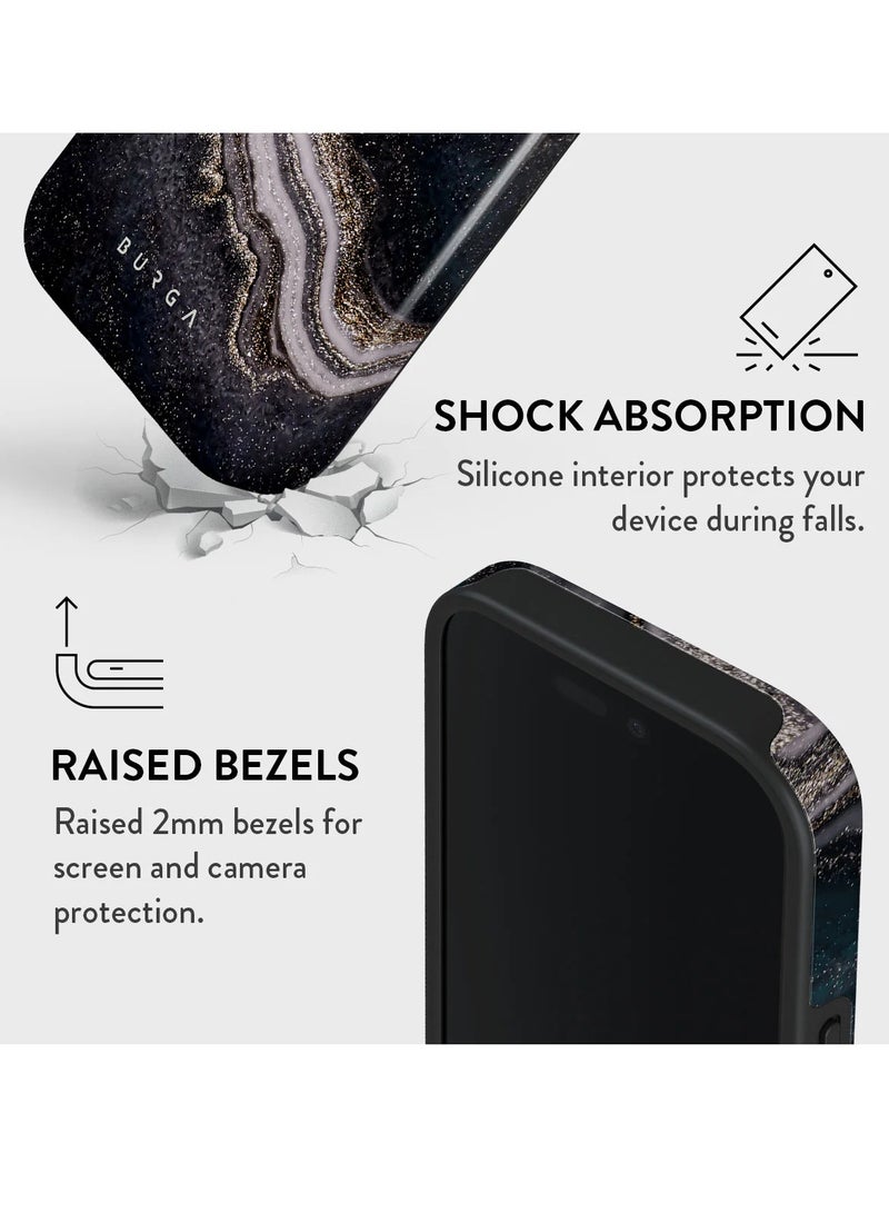BURGA iPhone 16 pro Case, 2 Piece Hard Shell + TPU Silicone Interior, Shock Absorption, All Port Accessible, Raised Bezel For Screen & Camera Protection, Never Fading HQ Print,Magic Night - Image 4