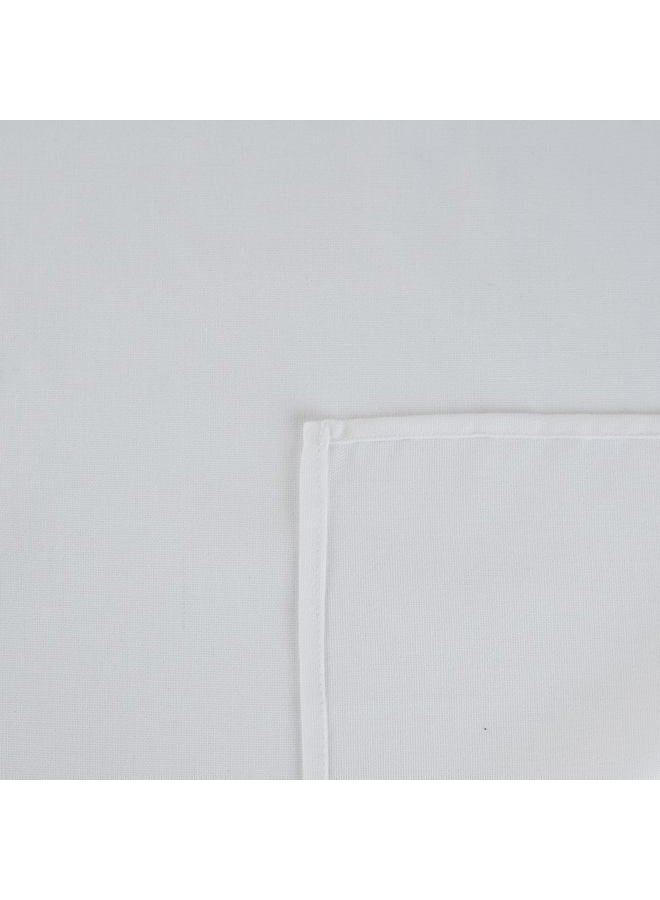INFEI Solid Color Linen Blended Thin Dinner Cloth Napkins - Set of 12 (40 x 40 cm) - for Events & Home Use (White) - Image 2