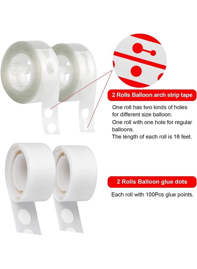 توي إكس إي مجموعة إكسسوارات تزيين البالونات القابلة لإعادة الاستخدام من TOYXE، مكونة من مشابك الزهور وشريط لاصق وشريط صنع القوس، مجموعة مكونة من 14 قطعة، متعددة الألوان - Image 2