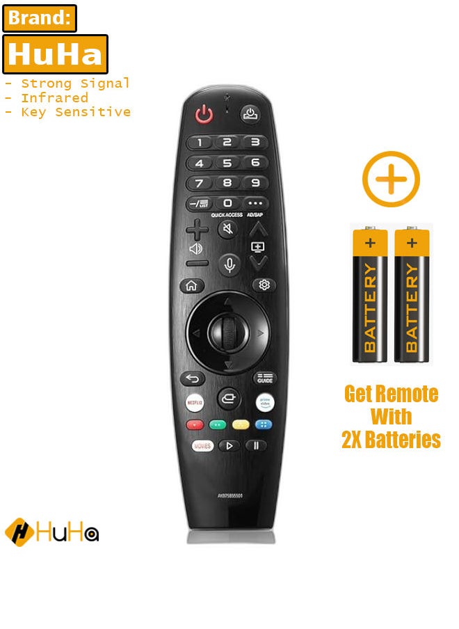 HuHa - Universal Replacement Magic Remote Control for LG Smart TVs Compatible with LG UHD OLED QNED Nano Cell 4K 8K Models Voice and Pointer Function, Google/Alexa Integration, Enhanced Navigat - Image 1
