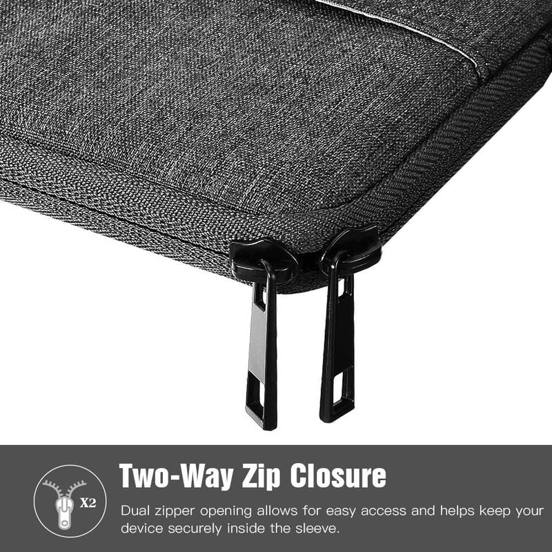 Moca حافظة جهاز لوحي مقاس 9 / 11 بوصة لجهاز iPad 10.2 2021-2019، iPad Pro 11 2021-2018، iPad Air 4 10.9 2020، Galaxy Tab A8 10.5 2022، Tab A7/S6 Lite 10.4، أغطية حماية للأجهزة اللوحية (رمادي داكن) - Image 5