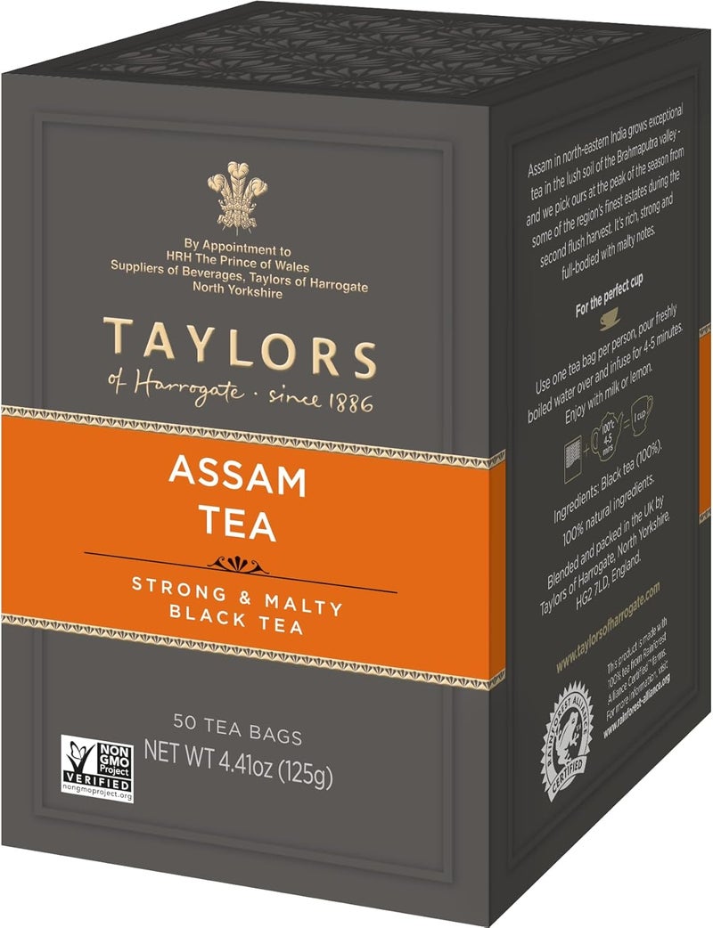 Taylors of Harrogate Pure Assam Tea - 50 Teabags - Image 1