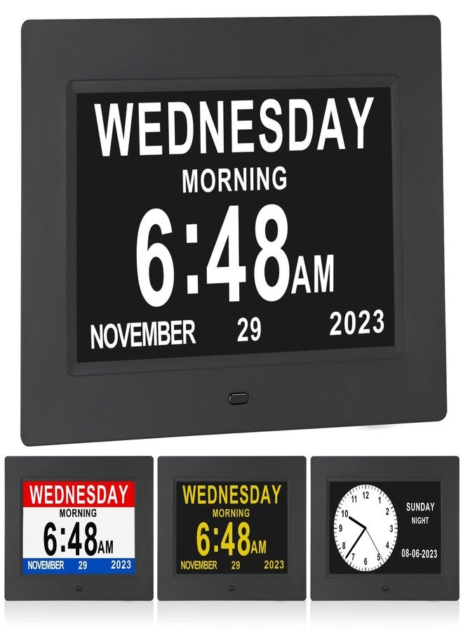 ybest 7 Inch Extra Large Day Date Time Digital Day Calendar Clock with Auto-Dimming 12 Alarm Reminders Dementia Clocks for Senior Elderly impaired Vision Memory Loss - Image 1