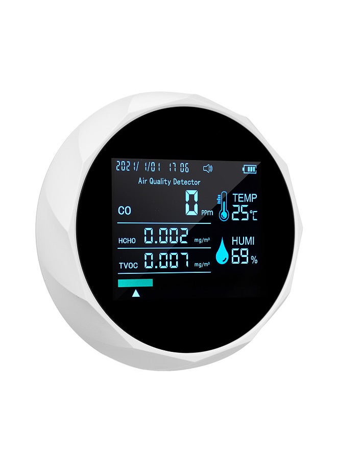 Generic 2CO16TB 6 In 1 Multifunctional Air Quality Monitor, Portable Formaldehyde Detector Professional Air Quality Tester for Indoor Spaces - Date Time, CO, TVOC, HCHO, Humidity & Temperature Analyzer  - Image 3