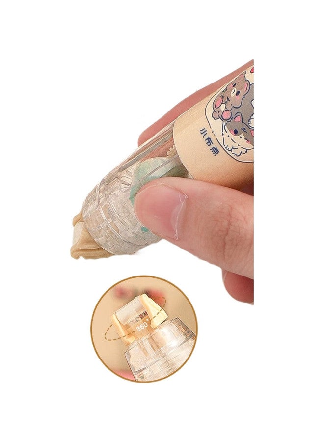 Changli Push-Button Dispensing Glue Refill, Large Capacity Correction Tape, Double-Sided Dotted Glue, High Adhesion, Traceless, No Residue, For Children'S Crafts, High-Adhesive, No-Trace, For Journaling, Student Use, Error Correction, Sticky Notes, Glue Pen - Image 3
