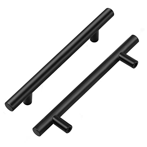 HomeExpert Home Expert 10 Pack 7-3/8 inch Matte Black Cabinet Pulls Stainless Steel Cabinet Handles 5 inch Hole Center Kitchen Drawer Pulls - Image 1
