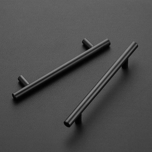 HomeExpert Home Expert 10 Pack 7-3/8 inch Matte Black Cabinet Pulls Stainless Steel Cabinet Handles 5 inch Hole Center Kitchen Drawer Pulls - Image 2