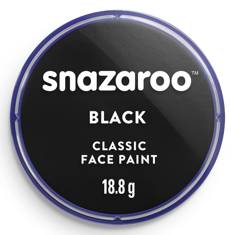 Snazaroo Classic Face and Body Paint, 18.8g (0.66-oz) Pot, Black - Image 1