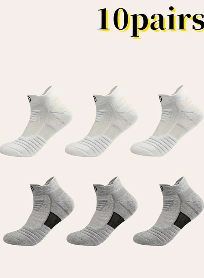 Take Two Pack of 10 - Multicolor Short Crew Socks