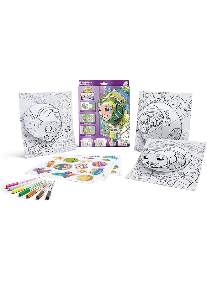 Crayola Pops 3D Coloring Kit Space - Image 1