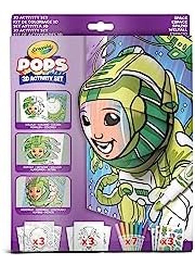 Crayola Pops 3D Coloring Kit Space - Image 2