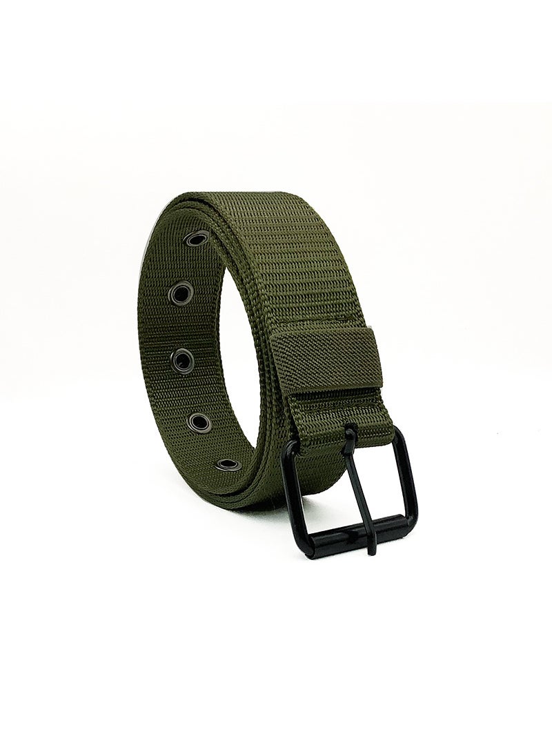 Generic Mens Nylon Tactical Belt 16-Hole Casual Sport Green  - Image 1