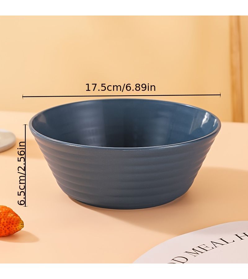 1 Piece 36 Oz Wheat Grain Bowl Blue Unbreakable Reusable Soup Bowl Microwave And Dishwasher Safe For Grains Salads Rice Noodles Kitchen - Image 3