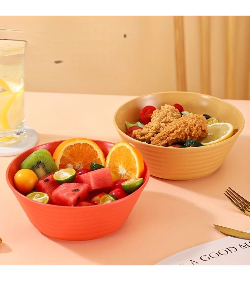 1 Piece 36 Oz Wheat Grain Bowl Blue Unbreakable Reusable Soup Bowl Microwave And Dishwasher Safe For Grains Salads Rice Noodles Kitchen - Image 4