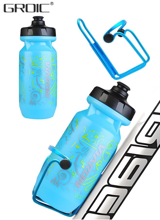 GROIC Water Bottle Cages for MTB Bikes with 550ml Water Cup- Lightweight Aluminum Alloy Holder Brackets - Easy to Install with Drilled Holes  - Image 1