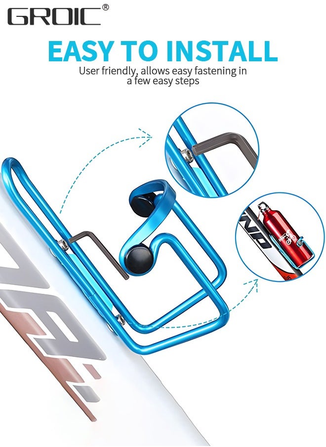 GROIC Water Bottle Cages for MTB Bikes with 550ml Water Cup- Lightweight Aluminum Alloy Holder Brackets - Easy to Install with Drilled Holes  - Image 2