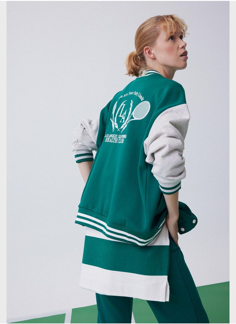 DeFacto Oversize Fit Sweat Bomber Cardigan  - Image 2