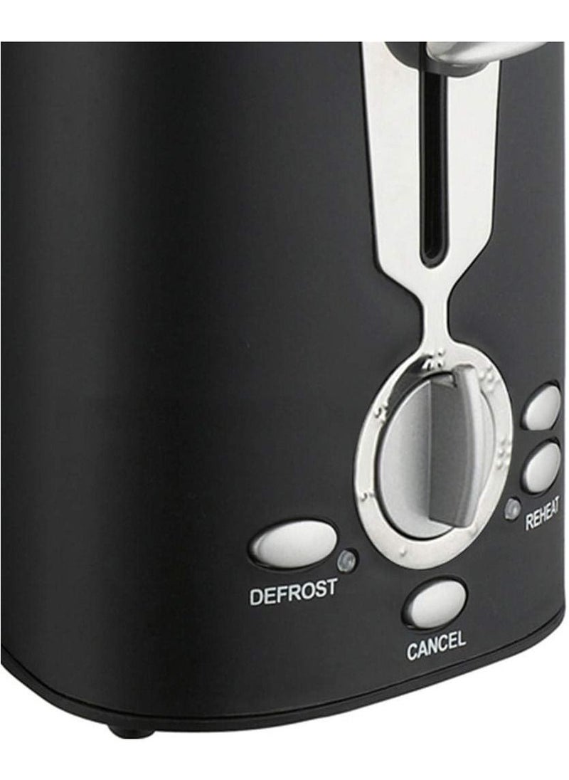 Generic 800W Minimalist Toaster,Modern Stylish Toaster,Compact Breakfast Machine, Auto-Shutoff, 2 Extra Wide Slots Mini Toaster,Black  - Image 4