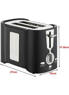 Generic 800W Minimalist Toaster,Modern Stylish Toaster,Compact Breakfast Machine, Auto-Shutoff, 2 Extra Wide Slots Mini Toaster,Black  - Image 3