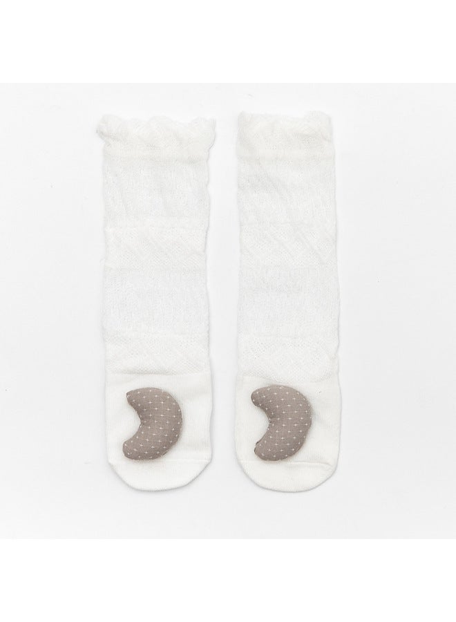 Baby Socks Spring And Summer Over-the-knee Mesh Thin Anti-mosquito Socks Newborn Baby Long Tube Cartoon Non-binding Breathable Mesh