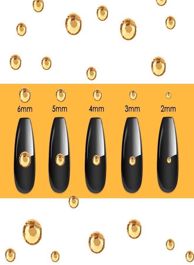 Canvalite 2784Pcs Gold Rhinestones Flatback Gems, Nail Rhinestones Nail Art Gems with Jewelry Glues, Pick Up Tweezers and Rhinestone Picker Dotting Pen, Nail Art Tools for Nails, Clothes, Face, Craft - Image 2