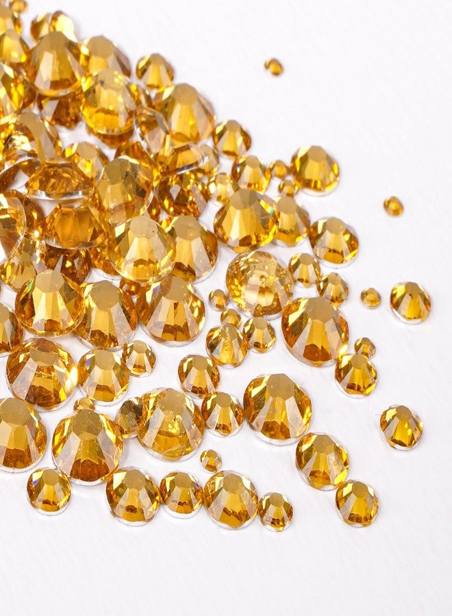 Canvalite 2784Pcs Gold Rhinestones Flatback Gems, Nail Rhinestones Nail Art Gems with Jewelry Glues, Pick Up Tweezers and Rhinestone Picker Dotting Pen, Nail Art Tools for Nails, Clothes, Face, Craft - Image 4