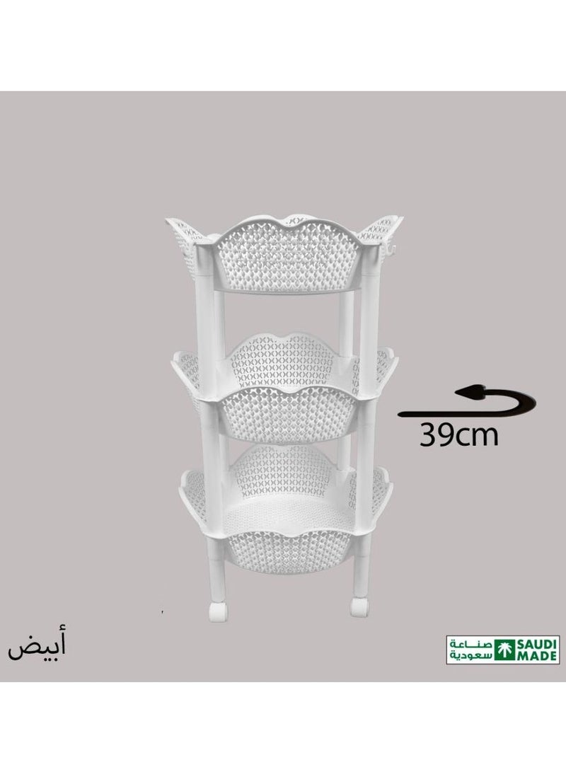 co arma 4 Tier Rose Shape Vegetable Rack with Shelves 66 cm - Image 1