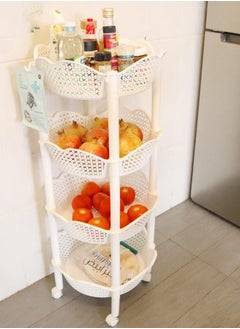 co arma 4 Tier Rose Shape Vegetable Rack with Shelves 66 cm  - Image 2