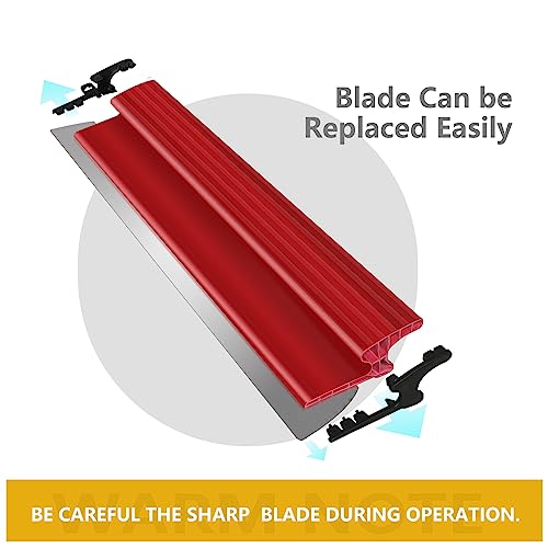 suokoun 16Inch Drywall Skimming Blade, 0.38mm Stainless Steel Blade, Drywall Knife for Drywall/Plaster/Wallboard - Image 3