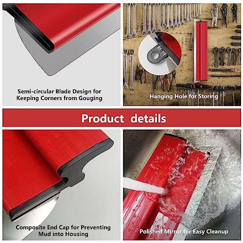suokoun 16Inch Drywall Skimming Blade, 0.38mm Stainless Steel Blade, Drywall Knife for Drywall/Plaster/Wallboard - Image 4