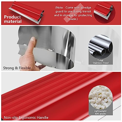 suokoun 16Inch Drywall Skimming Blade, 0.38mm Stainless Steel Blade, Drywall Knife for Drywall/Plaster/Wallboard - Image 5