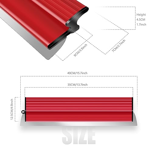 suokoun 16Inch Drywall Skimming Blade, 0.38mm Stainless Steel Blade, Drywall Knife for Drywall/Plaster/Wallboard - Image 2