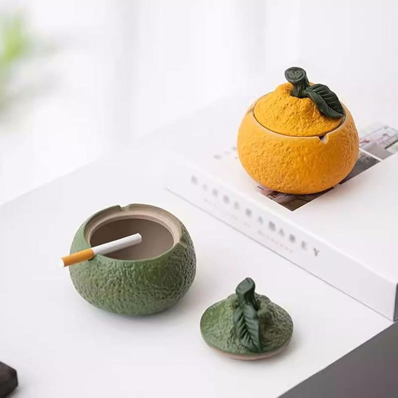 Orange Creative Ashtray For Home Living Room Patio Desktop Decoration - Image 4
