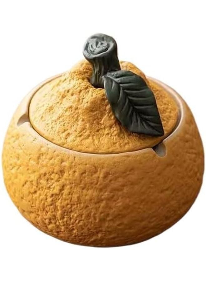 Orange Creative Ashtray For Home Living Room Patio Desktop Decoration - Image 1
