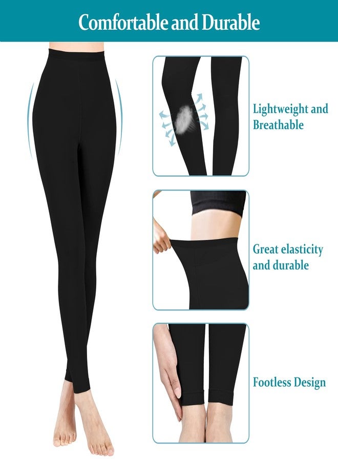 Blahhey S Compression Pantyhose for Women & Men, Footless Compression Stockings, 15-20 mmHg Support, Black. - Image 5