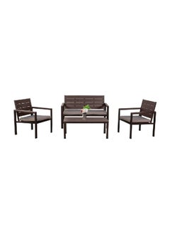 LIVING ACCENTS 4-Piece High-Quality and Durable Seating Set Brown 41 x 54 x 115 cm SF4002-BROWN 