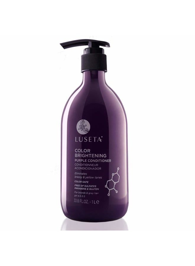 L LUSETA Luseta Purple Conditioner for Colored, Grey and Blonde Women's Hair - 33.8oz, Best for Curly and Damaged Hair, Sulfate & Paraben Free - Image 1