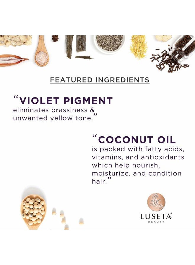 L LUSETA Luseta Purple Conditioner for Colored, Grey and Blonde Women's Hair - 33.8oz, Best for Curly and Damaged Hair, Sulfate & Paraben Free - Image 4