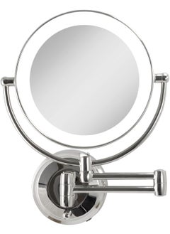 Zadro Zadro 11" LED Wall Mounted Makeup Mirror 5X/1X Shaving Mirror Cordless or Battery Operated Vanity Mirrors for Wall (Large | 5X/1X | 11" x 14.5", Chrome) 