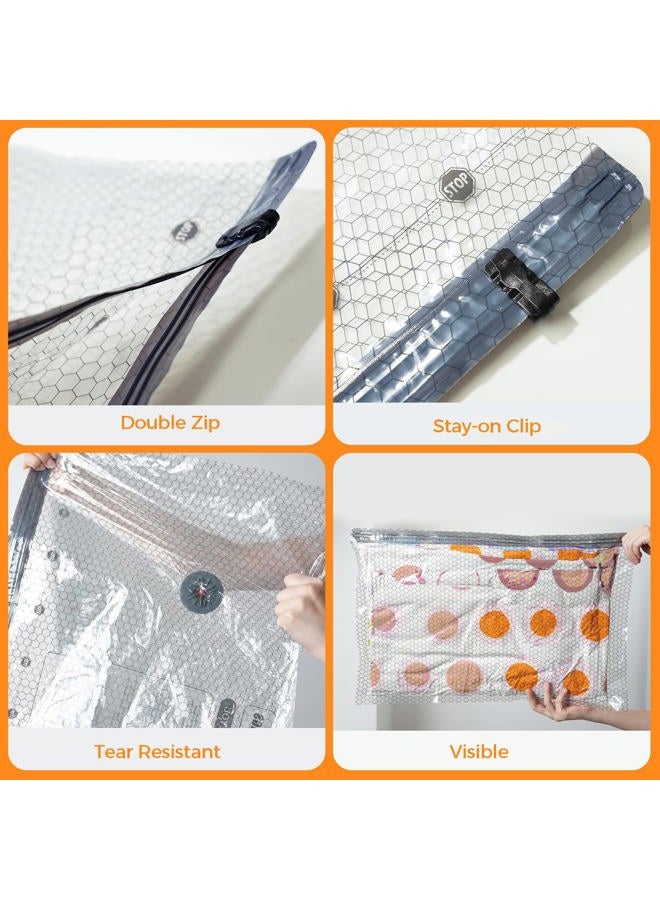 ADTO Travel Vacuum Seal Bags for Clothing with Portable Electric Pump, 15 Pack Space Saver Vacuum Storage Bag, Compression Packing Bag for Clothes Luggage & Suitcase, Cruise Vacation & Home Essentials - Image 5