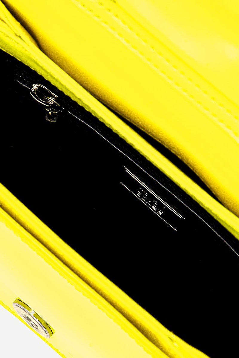 Cavalli Class Women Textured Belt Bag 11.5 H x 17 L x 5 W cm, Yellow - Image 4