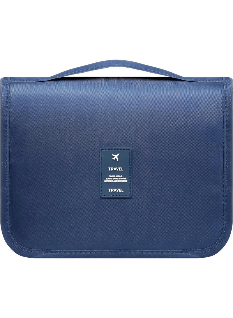 حقيبة أدوات الزينة للسفر قابلة للطي، حقائب سفر محمولة مقاومة للماء، منظم حقيبة مستحضرات التجميل للسفر متعدد الوظائف مع خطاف تعليق - Image 1