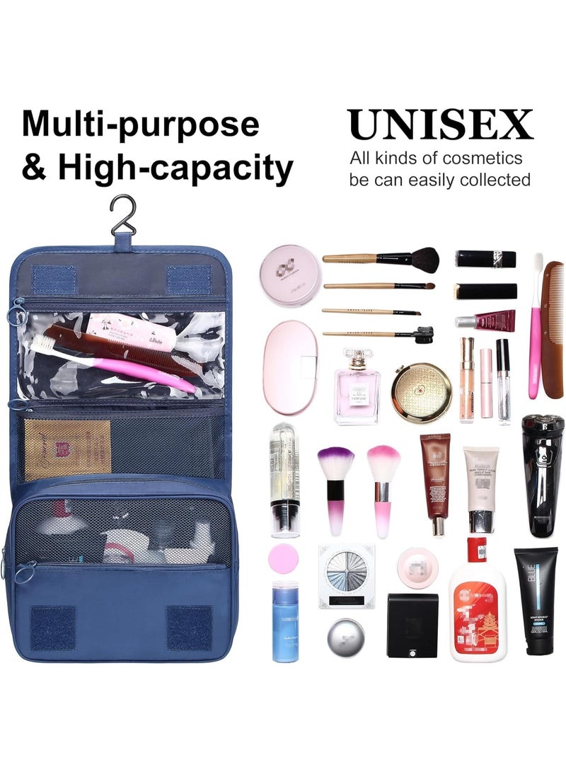 حقيبة أدوات الزينة للسفر قابلة للطي، حقائب سفر محمولة مقاومة للماء، منظم حقيبة مستحضرات التجميل للسفر متعدد الوظائف مع خطاف تعليق - Image 3