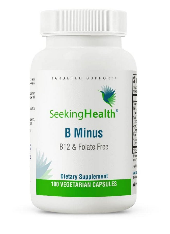 Seeking Health Bminus Vitamin B Complex To Support Methylation Mthfr Support Methylfree Niacin Biotin Supplement For Women Vegetarian Capsules (100 Capsules)  - Image 2